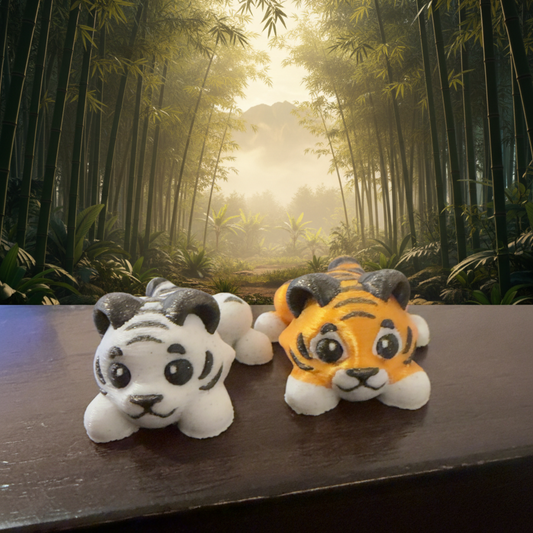 Bengal and White Tiger Flexi Figures