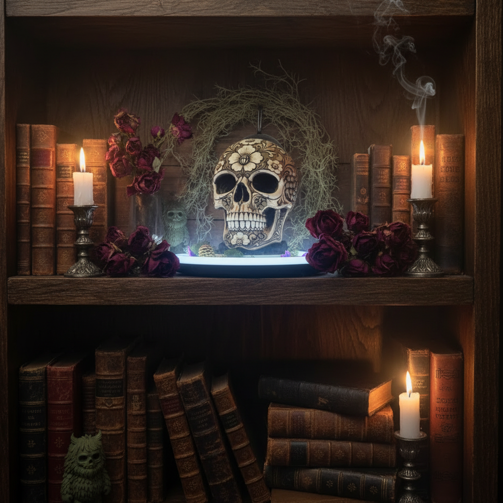 BloomRot Dark Bookshelf