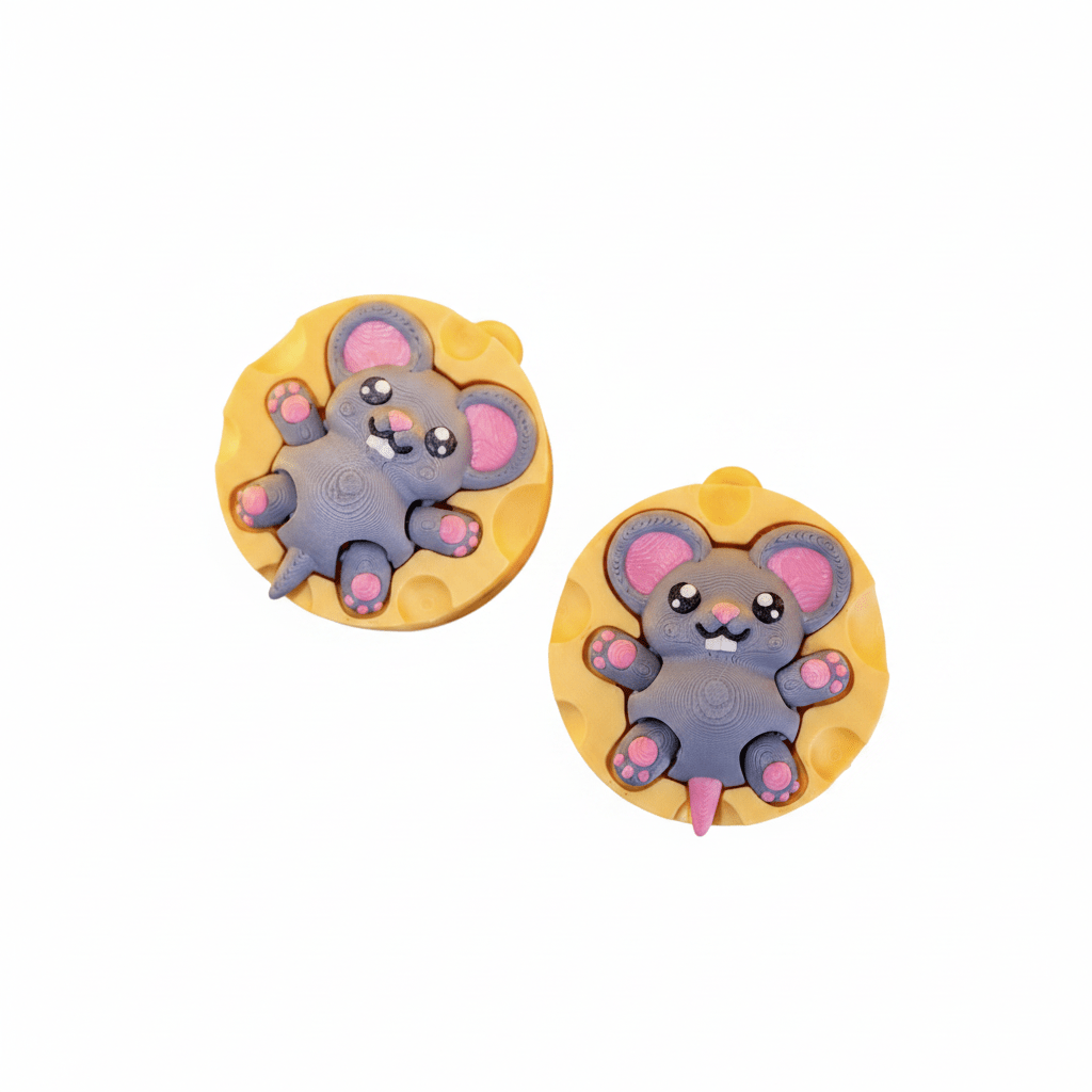 Clicky Mouse in Cheese – Mechanical Fidget Toy - Fiendworks Studio