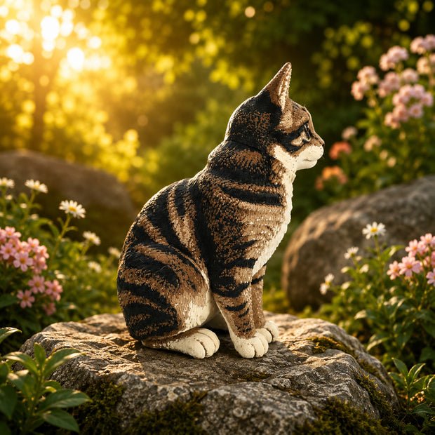 Realistic Cat Figurine – 4-Color 3D Printed Desk & Shelf Decor - Fiendworks Studio