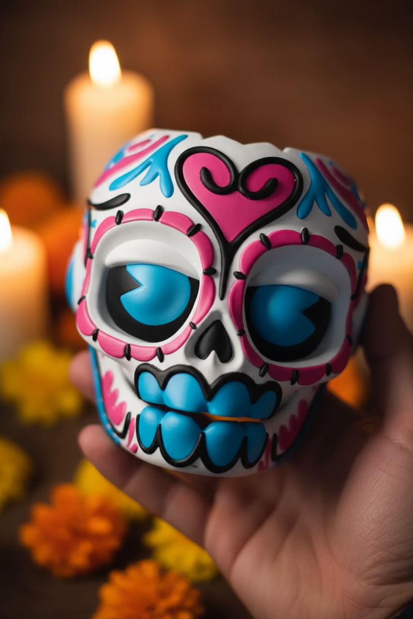 Sugar Skull Mask Closeup Lifestyle
