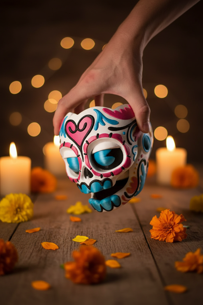 Sugar Skull Mask Front Lifestyle
