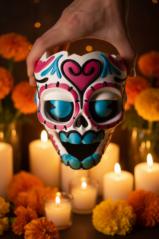 Sugar Skull Mask Full Face Lifestyle